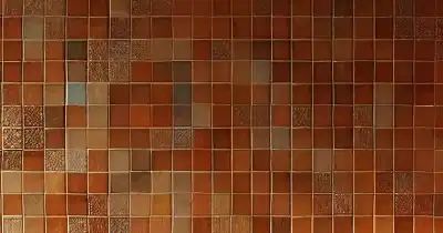 Terracotta tiles - close up